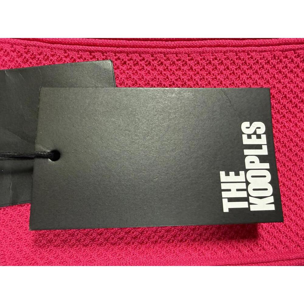 The Kooples Pink Knit Mini Dress Size 2 (US M) Sleeveless Bodycon NWT - Picture 6 of 7